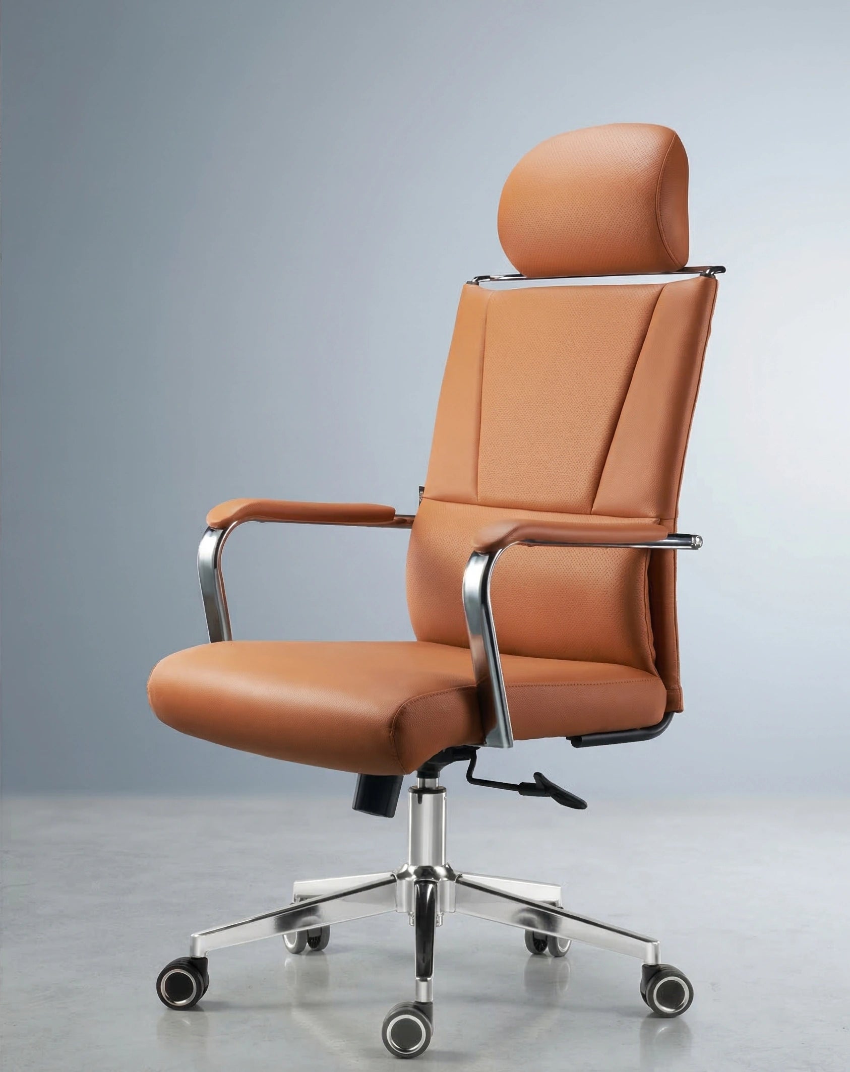 Beautiful premium swivel office chair with headrest crafted by Arris Concepts Luxury Pvt. Ltd.