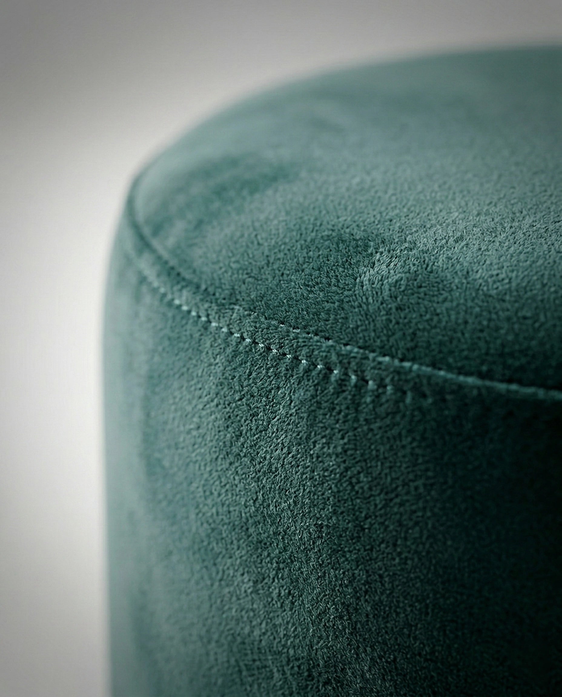 Beautiful premium round velvet pouf crafted by Arris Concepts Luxury Pvt. Ltd.