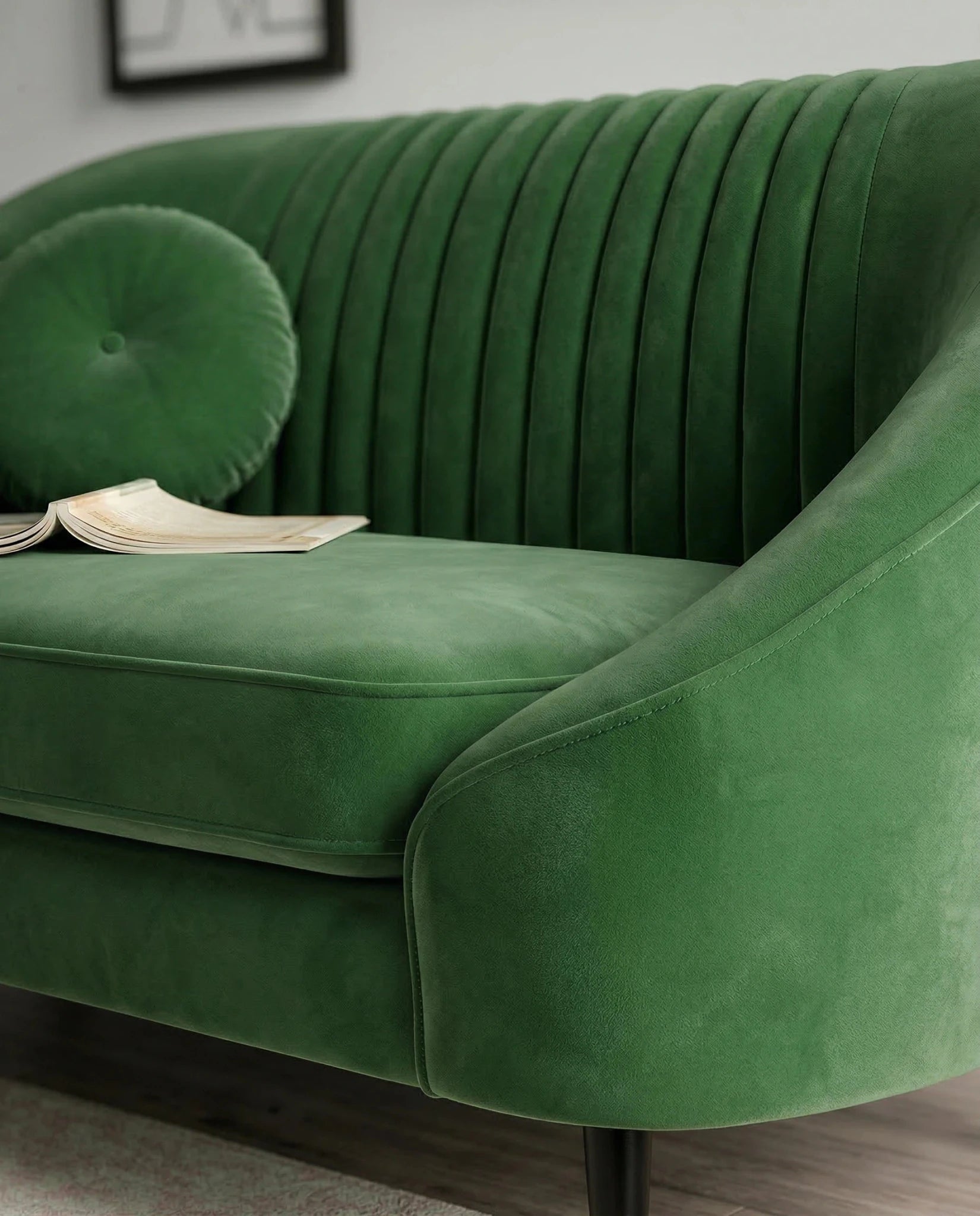 Beautiful premium art deco velvet loveseat crafted by Arris Concepts Luxury Pvt. Ltd.