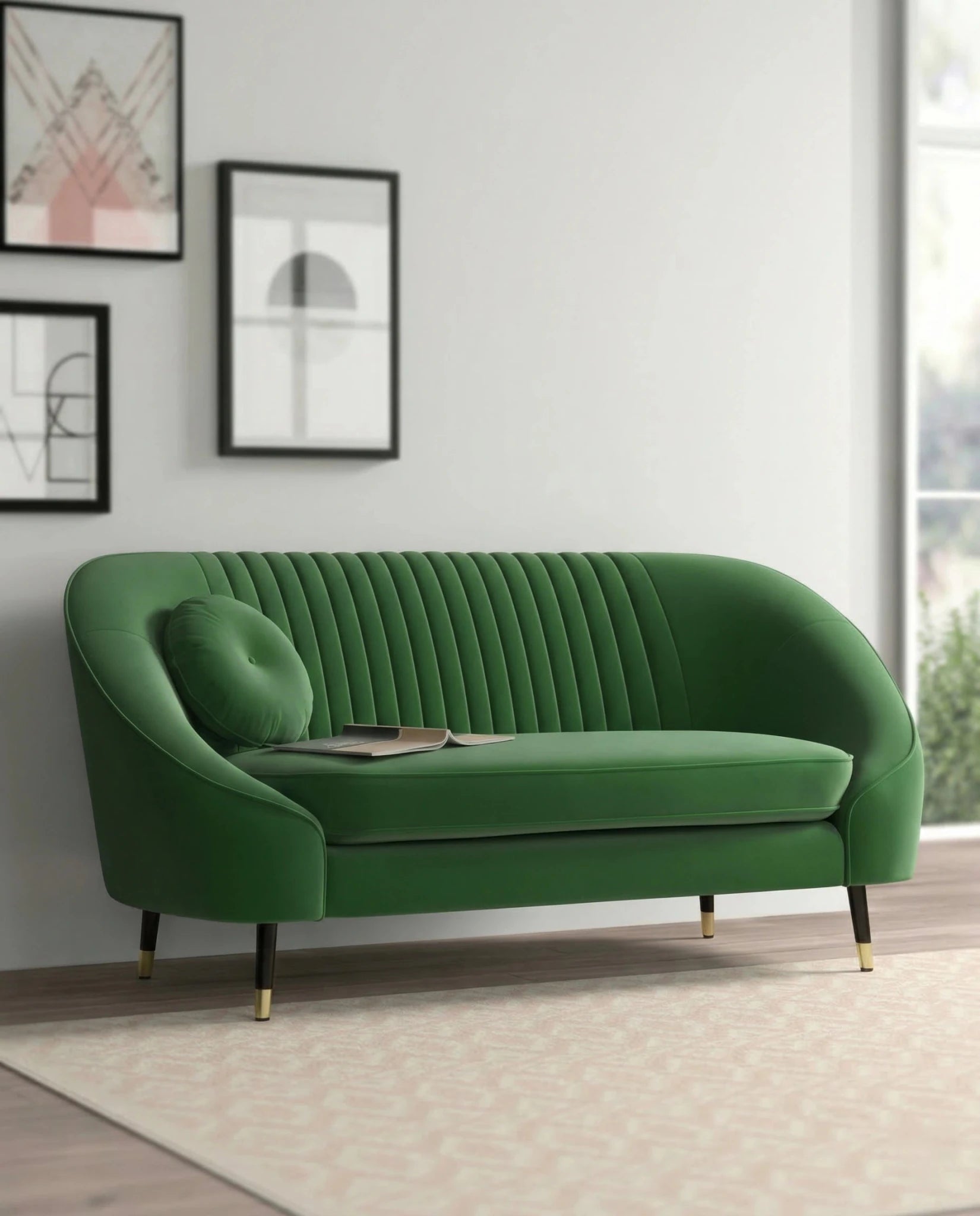Beautiful premium art deco velvet loveseat crafted by Arris Concepts Luxury Pvt. Ltd.