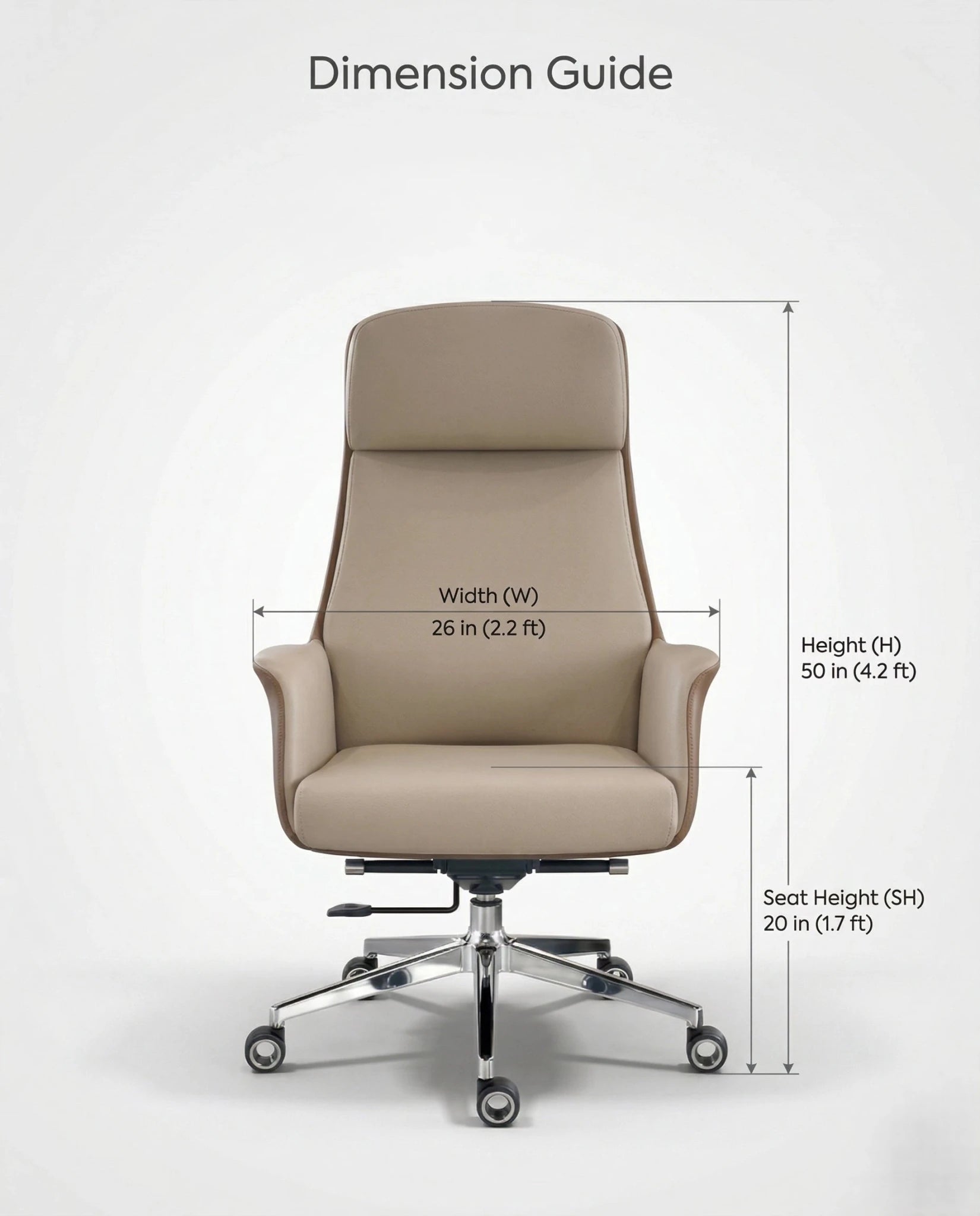 Modern ergonomic desk chair and a premium beige leather executive chair by Arris Concepts Luxury Pvt. Ltd.