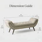 High-end foot of bed bench and premium beige tufted bed end bench crafted by Arris Concepts Luxury Pvt. Ltd.