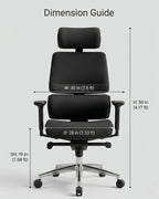 Modern desk chair with headrest and premium black ergonomic office chair by Arris Concepts Luxury Pvt. Ltd.