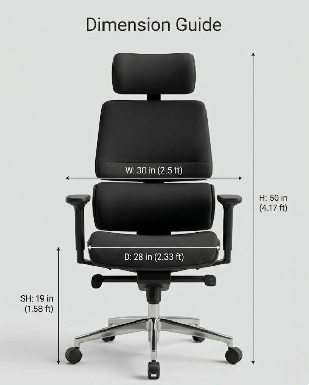 Modern desk chair with headrest and premium black ergonomic office chair by Arris Concepts Luxury Pvt. Ltd.
