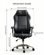 A premium black leather executive chair and designer high-back desk chair by Arris Concepts Luxury Pvt. Ltd.
