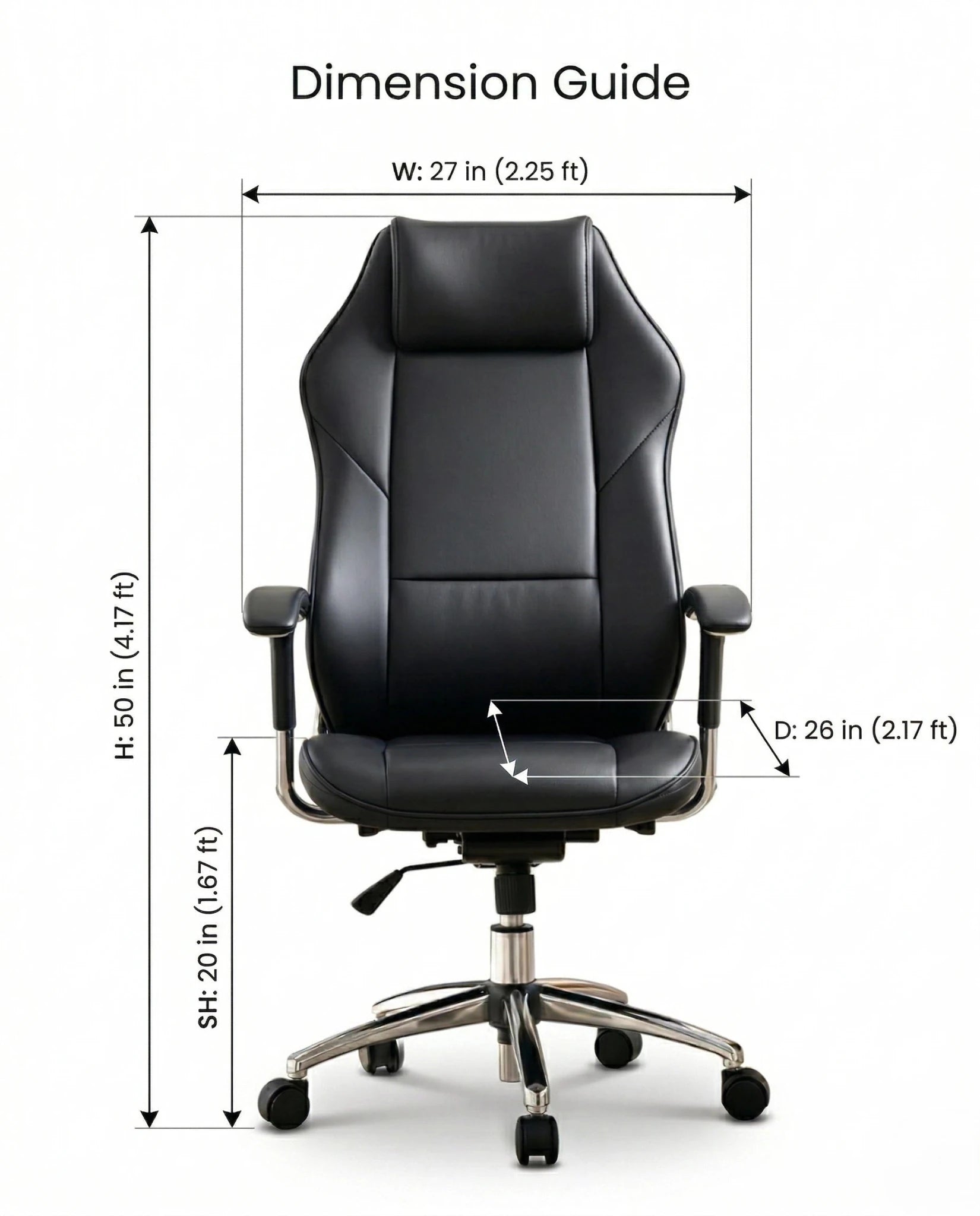 A premium black leather executive chair and designer high-back desk chair by Arris Concepts Luxury Pvt. Ltd.