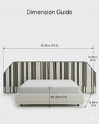 Beautiful premium black white striped king bed crafted by Arris Concepts Luxury Pvt. Ltd.