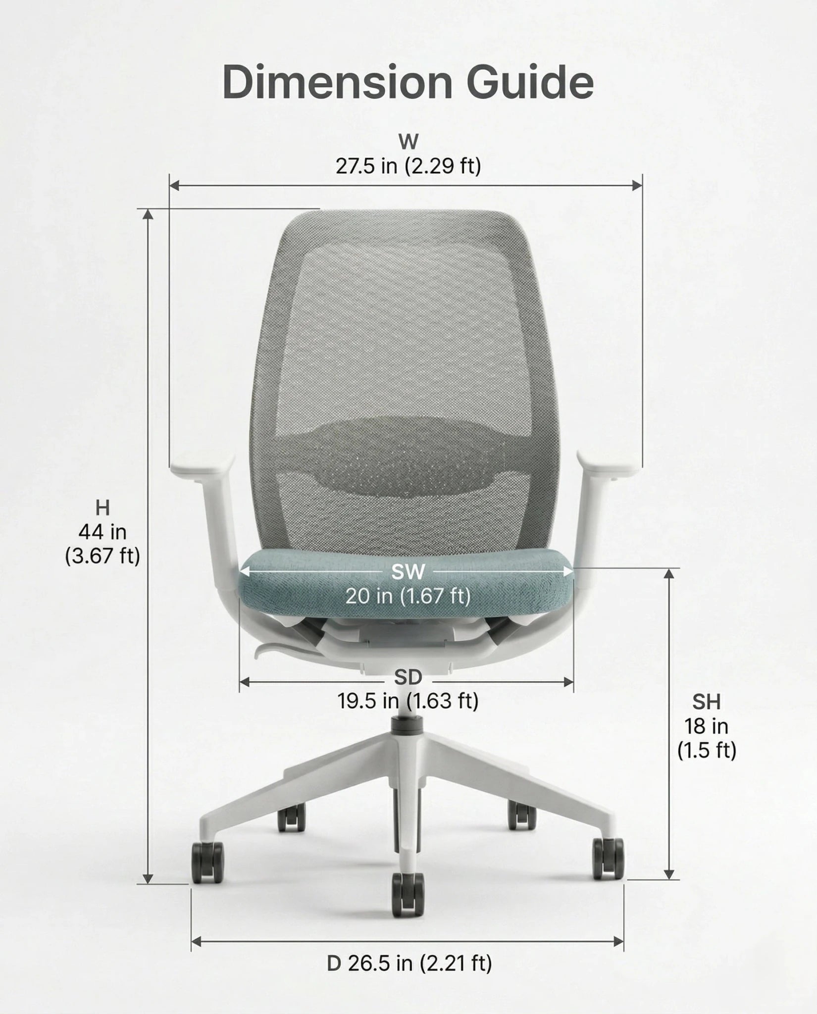 Modern desk chair with teal seat and premium ergonomic mesh office chair by Arris Concepts Luxury Pvt. Ltd.