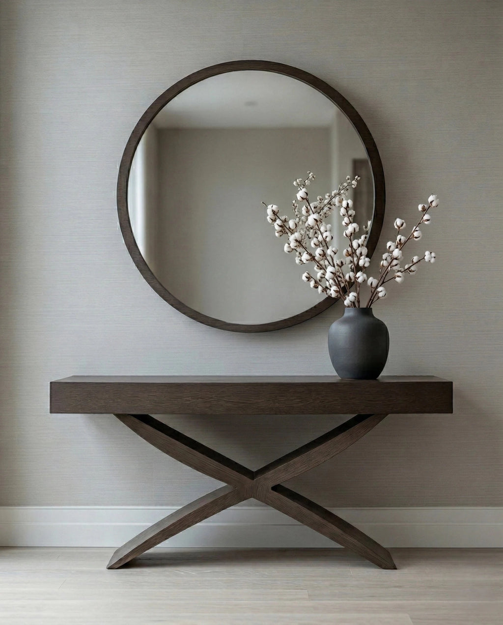 Beautiful premium espresso wood console table crafted by Arris Concepts Luxury Pvt. Ltd.