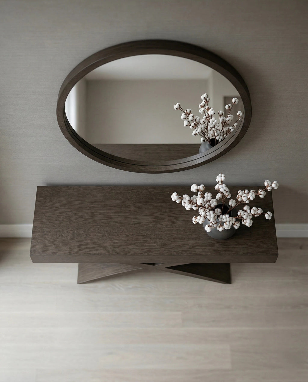 Beautiful premium espresso wood console table crafted by Arris Concepts Luxury Pvt. Ltd.