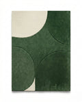 A designer contemporary floor rug and premium geometric green area rug crafted by Arris Concepts Luxury Pvt. Ltd.