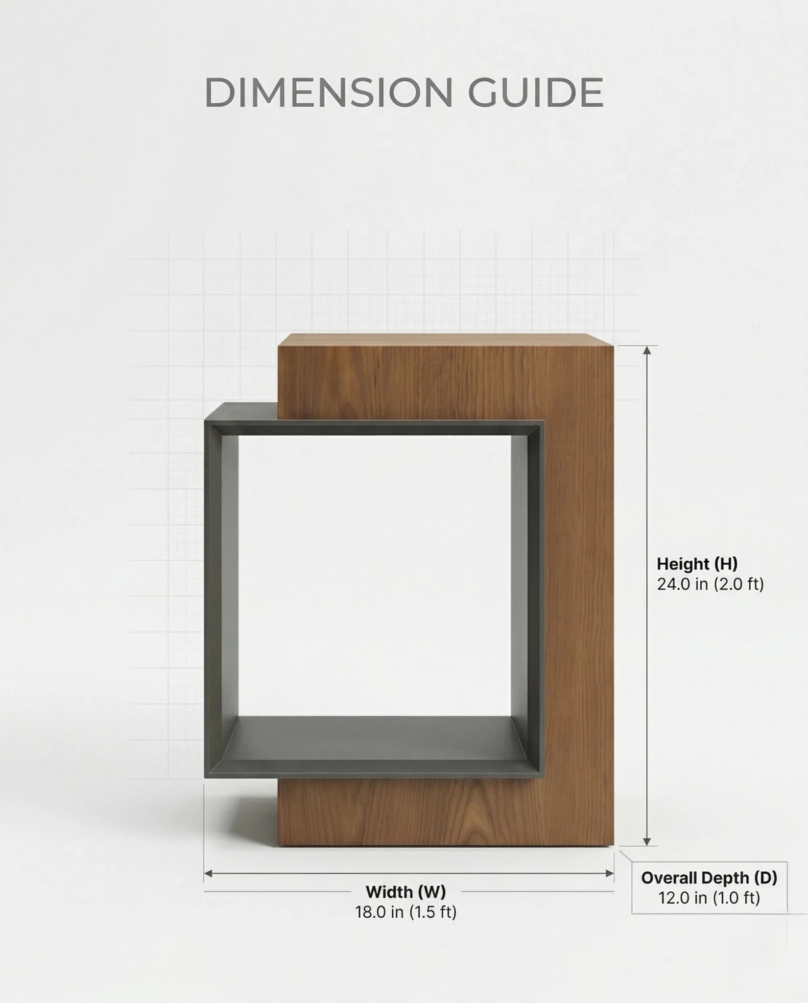 Beautiful premium geometric wood corner table crafted by Arris Concepts Luxury Pvt. Ltd.