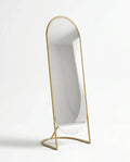 A premium gold floor mirror with an elegant capsule design from Arris Concepts Luxury Pvt. Ltd.