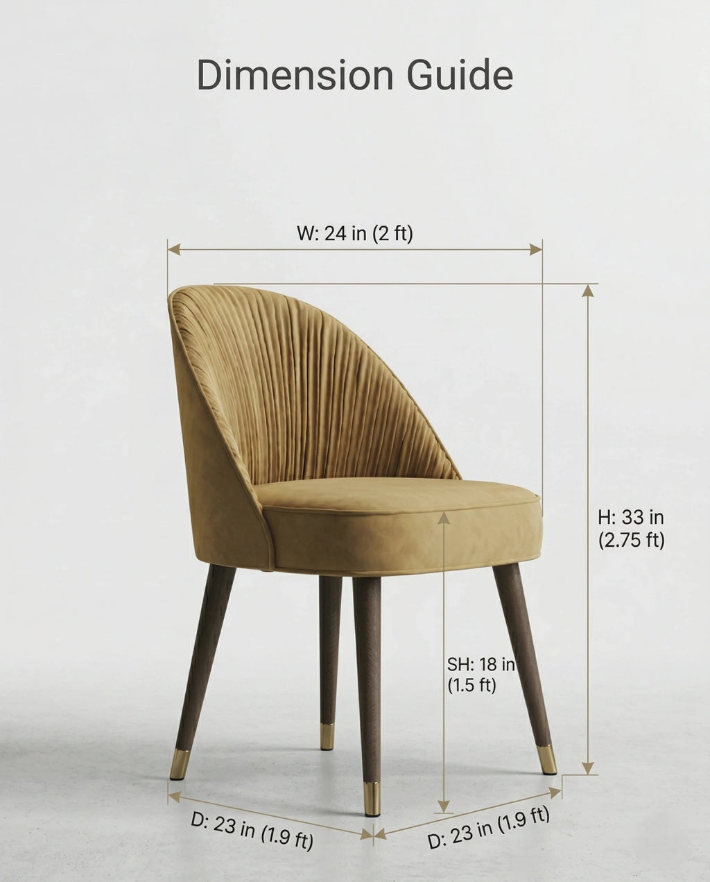 High-end designer upholstered chair and premium gold leather dining chair crafted by Arris Concepts Luxury Pvt. Ltd.