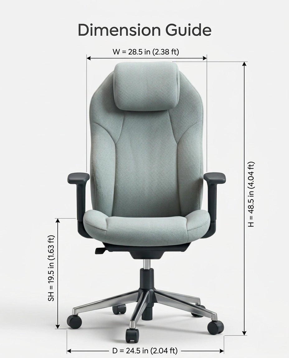Modern executive desk chair and premium grey ergonomic office chair crafted by Arris Concepts Luxury Pvt. Ltd.