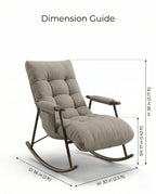 High-end living room seating and premium grey modern rocking chair crafted by Arris Concepts Luxury Pvt. Ltd.