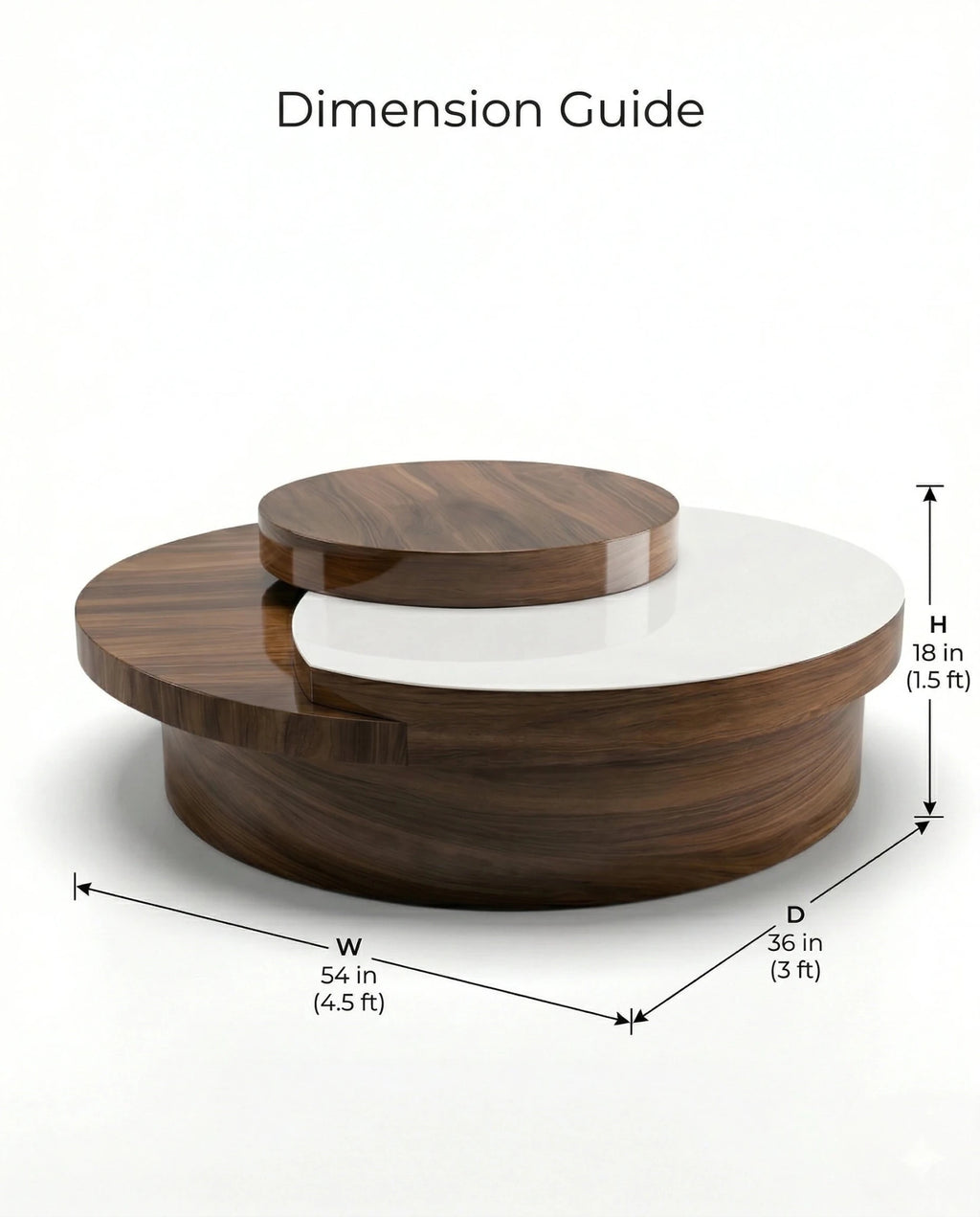 Beautiful premium high gloss two tier center table crafted by Arris Concepts Luxury Pvt. Ltd.