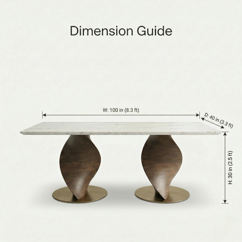 Modern wood base marble table and premium marble sculptural dining table by Arris Concepts Luxury Pvt. Ltd.