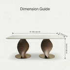 Modern wood base marble table and premium marble sculptural dining table by Arris Concepts Luxury Pvt. Ltd.