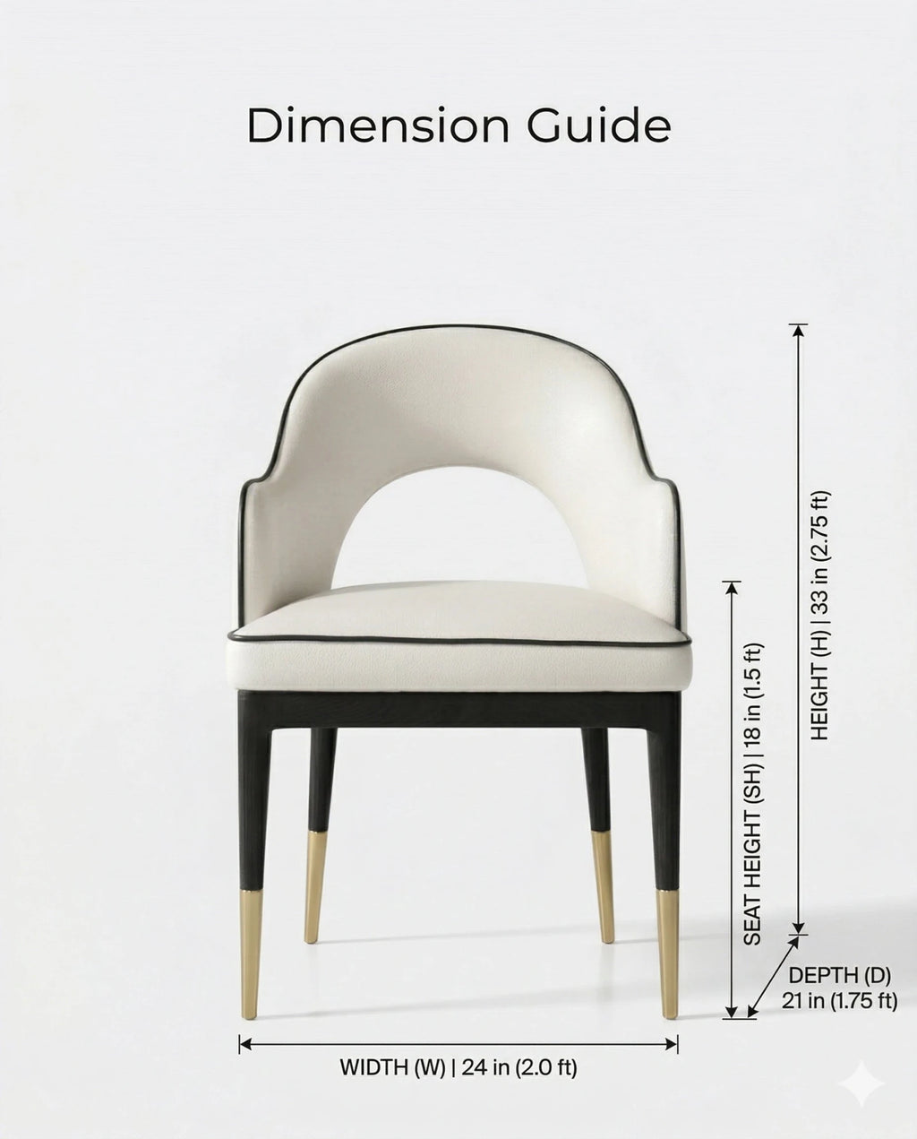 Beautiful premium modern curved dining chair crafted by Arris Concepts Luxury Pvt. Ltd.