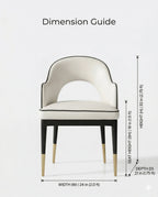 Beautiful premium modern curved dining chair crafted by Arris Concepts Luxury Pvt. Ltd.