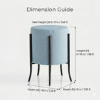 Beautiful premium modern round accent stool crafted by Arris Concepts Luxury Pvt. Ltd.