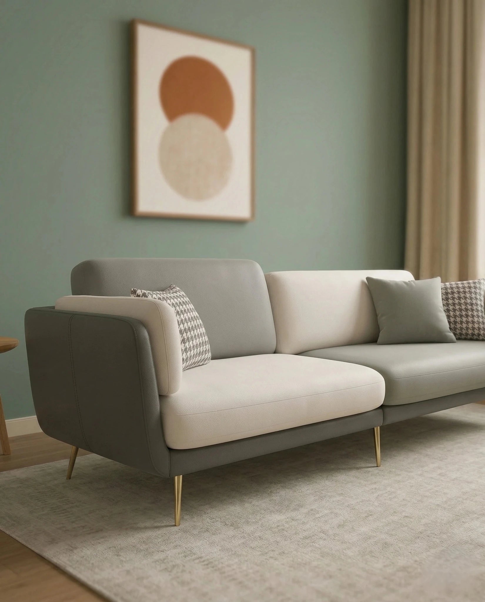 Beautiful premium modern upholstered sofa crafted by Arris Concepts Luxury Pvt. Ltd.