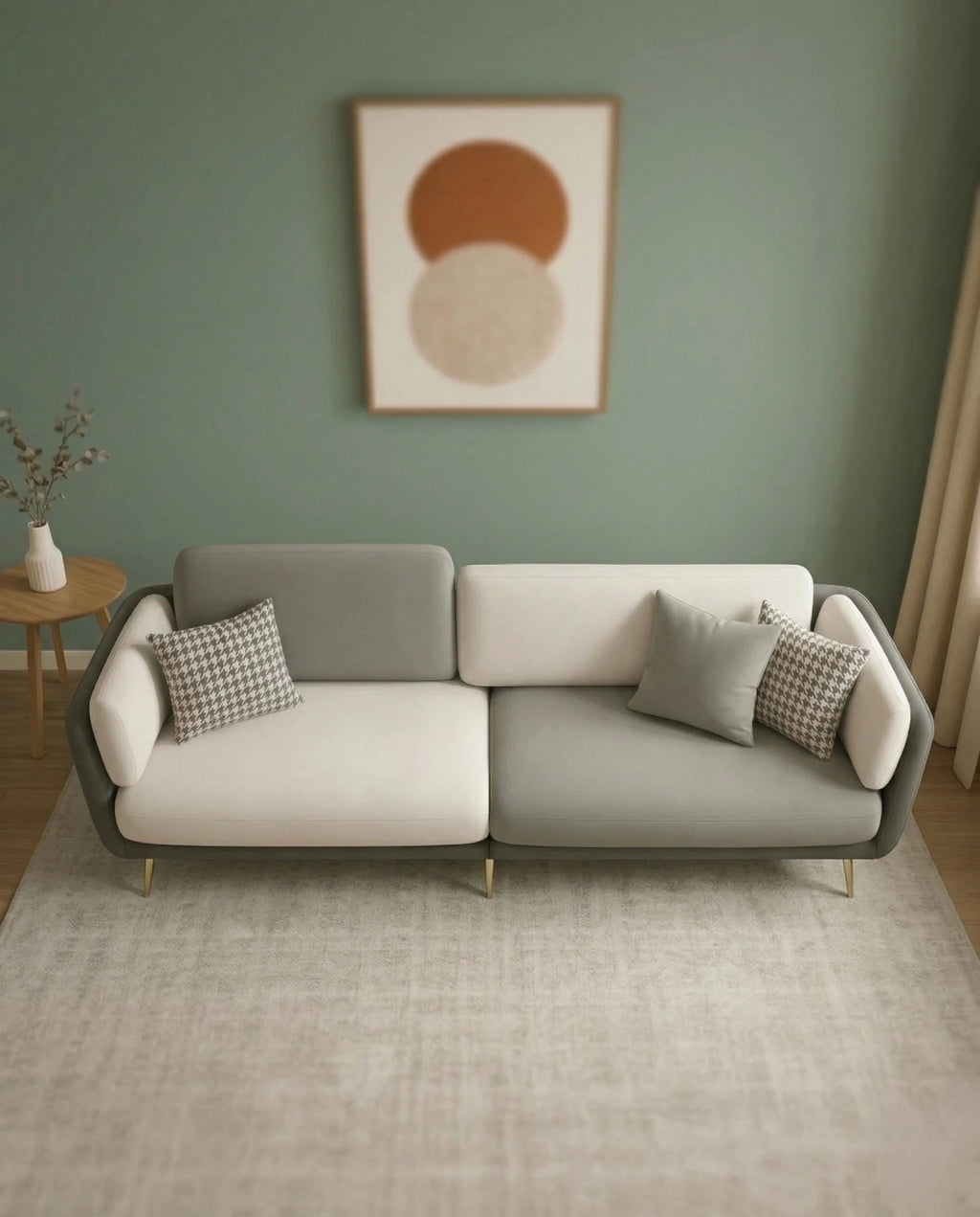 Beautiful premium modern upholstered sofa crafted by Arris Concepts Luxury Pvt. Ltd.