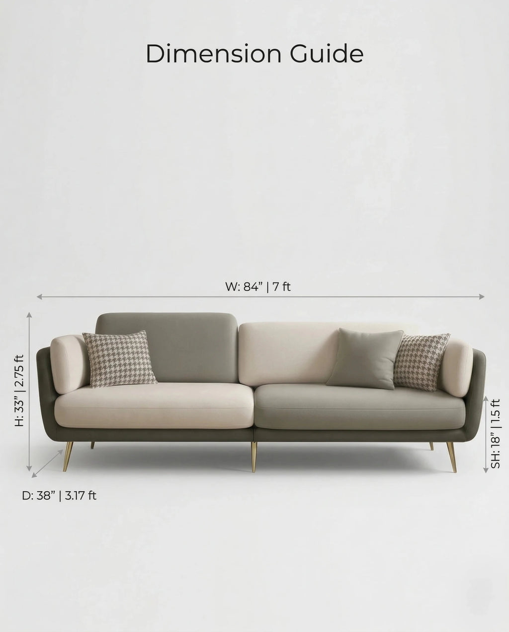 Beautiful premium modern upholstered sofa crafted by Arris Concepts Luxury Pvt. Ltd.