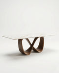 Beautiful premium onyx top dining table with sculptural base crafted by Arris Concepts Luxury Pvt. Ltd.