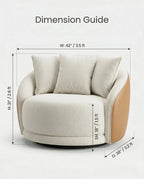 Beautiful premium rotating lounge chair with ottoman crafted by Arris Concepts Luxury Pvt. Ltd.