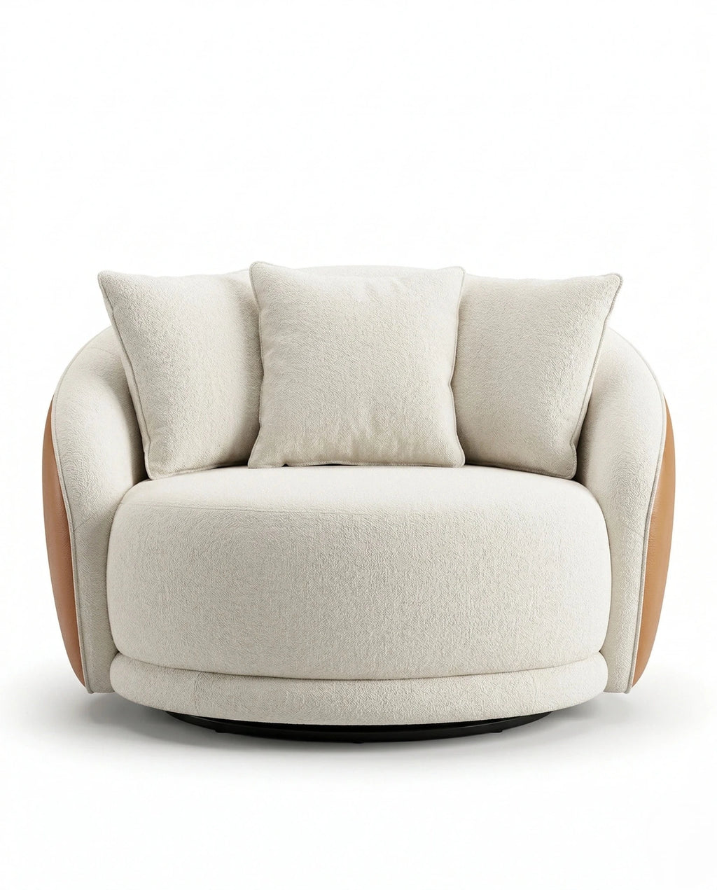 Beautiful premium rotating lounge chair with ottoman crafted by Arris Concepts Luxury Pvt. Ltd.