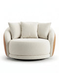 Beautiful premium rotating lounge chair with ottoman crafted by Arris Concepts Luxury Pvt. Ltd.