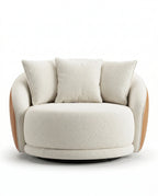 Beautiful premium rotating lounge chair with ottoman crafted by Arris Concepts Luxury Pvt. Ltd.