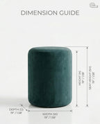 Beautiful premium round velvet pouf crafted by Arris Concepts Luxury Pvt. Ltd.