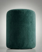 Beautiful premium round velvet pouf crafted by Arris Concepts Luxury Pvt. Ltd.