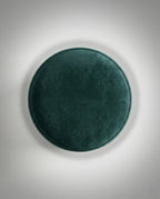 Beautiful premium round velvet pouf crafted by Arris Concepts Luxury Pvt. Ltd.