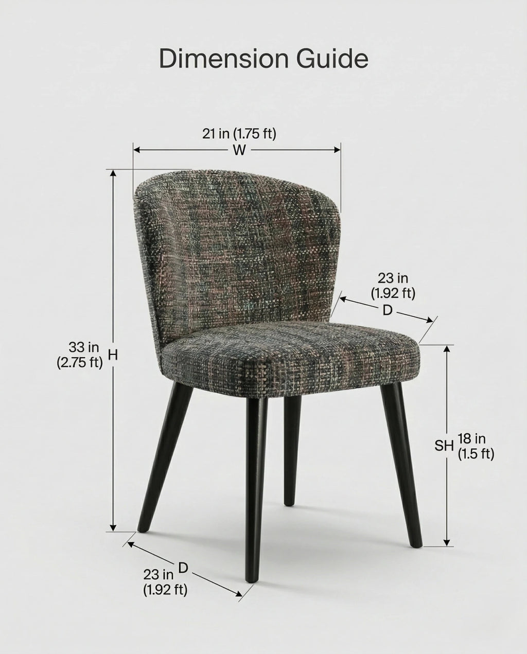 High-end fabric dining room chair and premium textured woven dining chair crafted by Arris Concepts Luxury Pvt. Ltd.