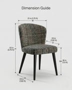 High-end fabric dining room chair and premium textured woven dining chair crafted by Arris Concepts Luxury Pvt. Ltd.