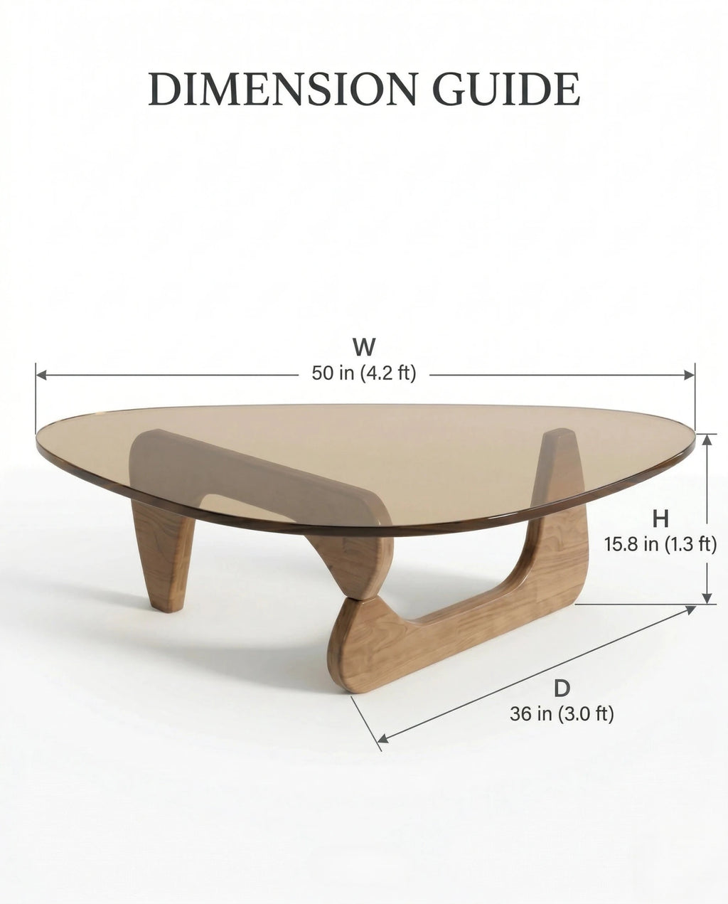 A premium tinted glass coffee table with a modern mid century center table base by Arris Concepts Luxury Pvt. Ltd.