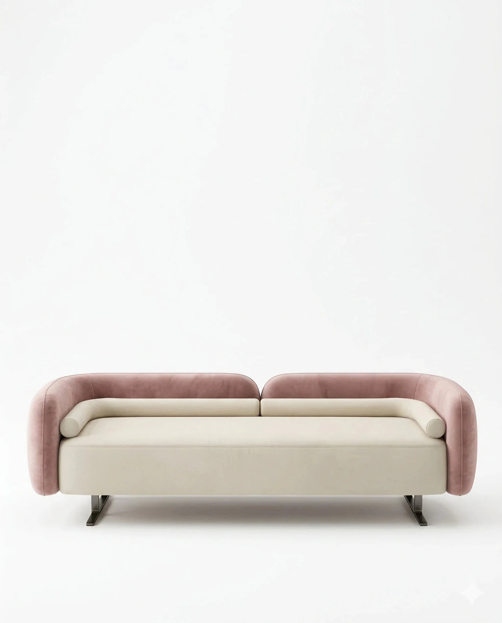 Beautiful premium two tone velvet bed end bench crafted by Arris Concepts Luxury Pvt. Ltd.
