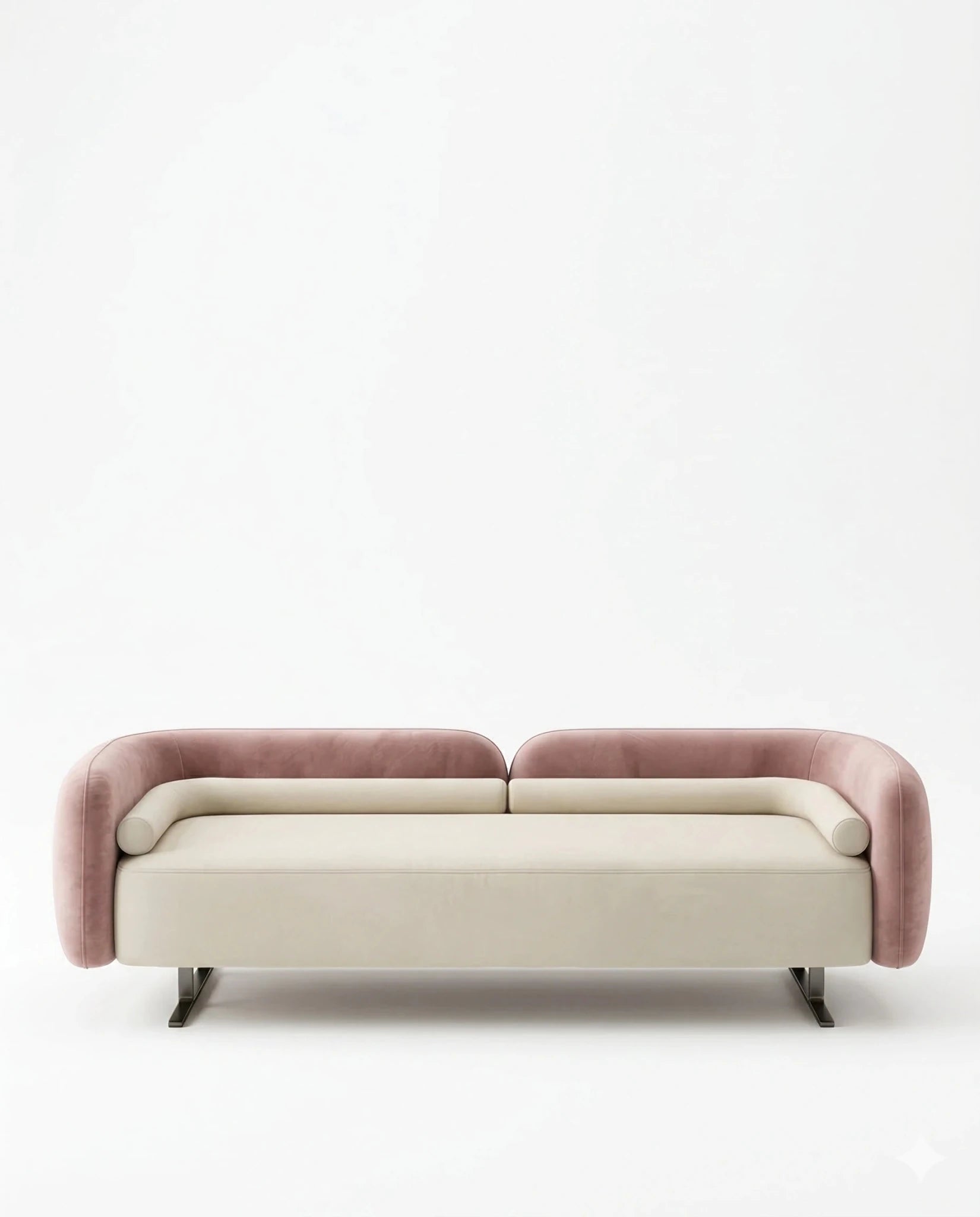 Beautiful premium two tone velvet bed end bench crafted by Arris Concepts Luxury Pvt. Ltd.