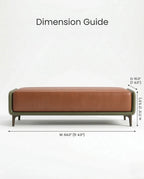 Masterfully crafted premium upholstered bed end bench with a sleek metal frame by Arris Concepts