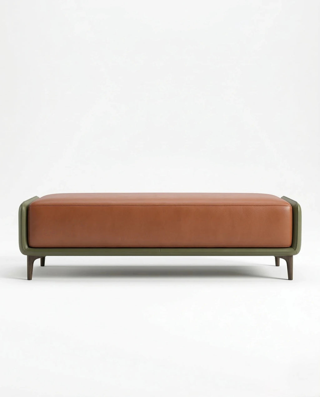 Masterfully crafted premium upholstered bed end bench with a sleek metal frame by Arris Concepts