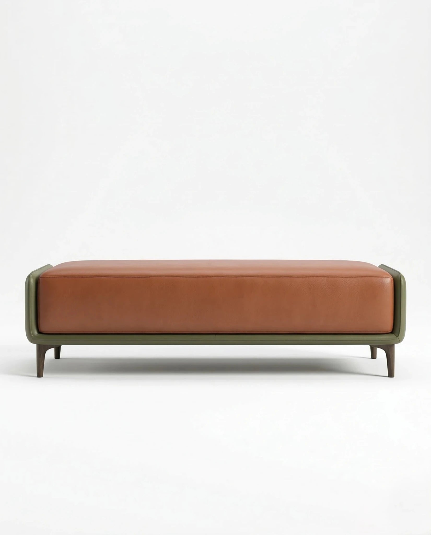 Masterfully crafted premium upholstered bed end bench with a sleek metal frame by Arris Concepts