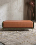 Masterfully crafted premium upholstered bed end bench with a sleek metal frame by Arris Concepts