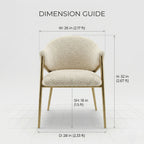 Modern designer seating and premium white leather dining chair by Arris Concepts Luxury Pvt. Ltd.