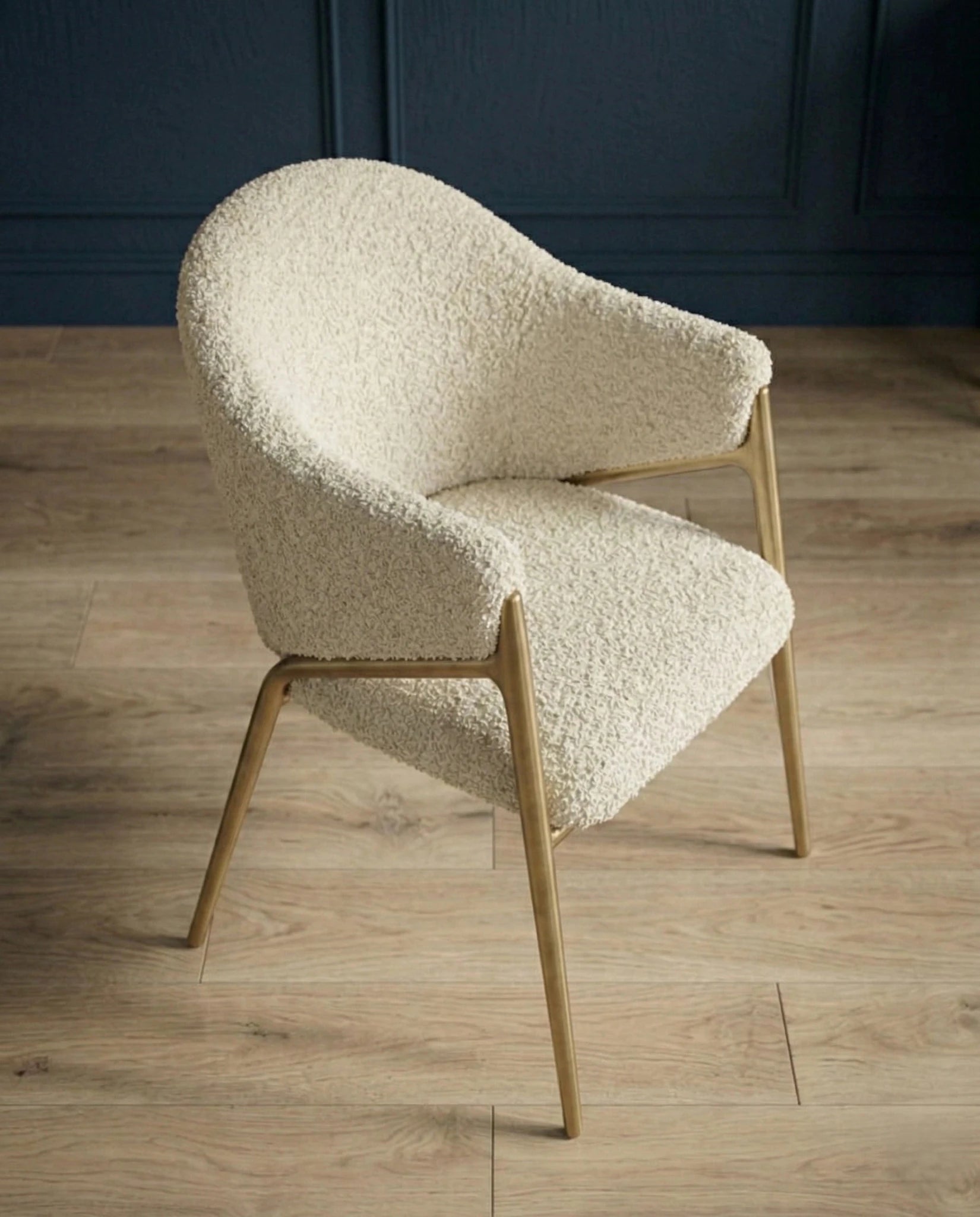 Modern designer seating and premium white leather dining chair by Arris Concepts Luxury Pvt. Ltd.