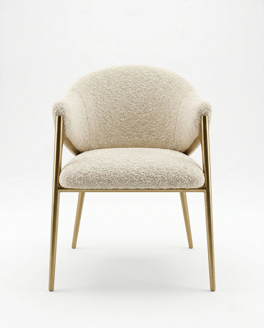 Modern designer seating and premium white leather dining chair by Arris Concepts Luxury Pvt. Ltd.