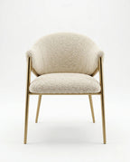 Modern designer seating and premium white leather dining chair by Arris Concepts Luxury Pvt. Ltd.
